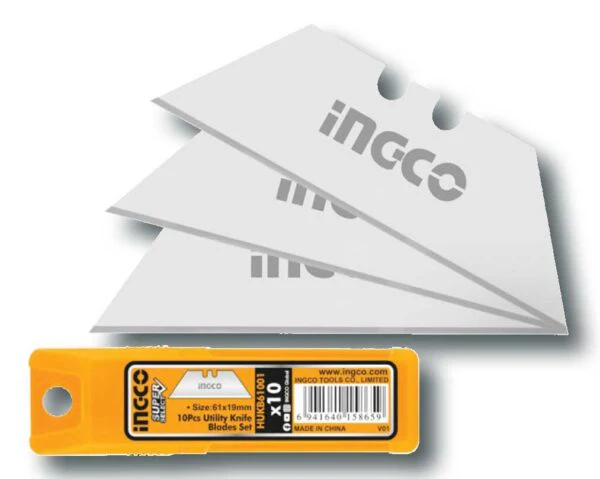 Set 10 lame a trapezio per cutter – 19x61mm, confezione richiudibile