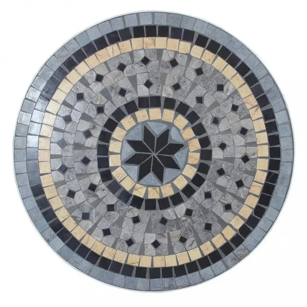 Set Bistro Alison 3 pezzi: Bianco Antico Tavolo cm 60x72, Sedie cm 36x35x91 - Image 3