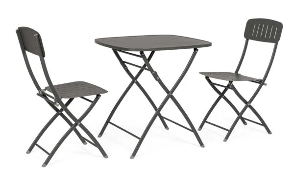 Set da Giardino Pieghevole con Sedie e Tavolo