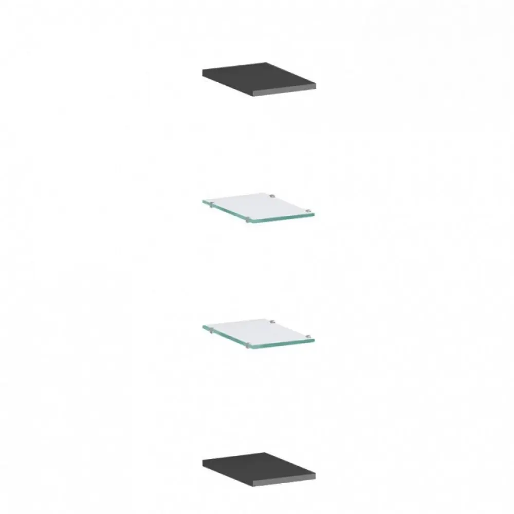 Set Ripiani Maruska Antracite Opaco - Dimensioni 20 x 27 x 5 cm - Image 2