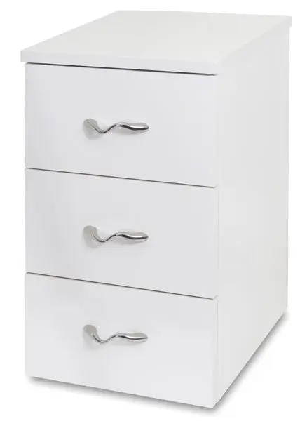 Sgabello 3 cassetti bianco cm. 29lx24px49h
