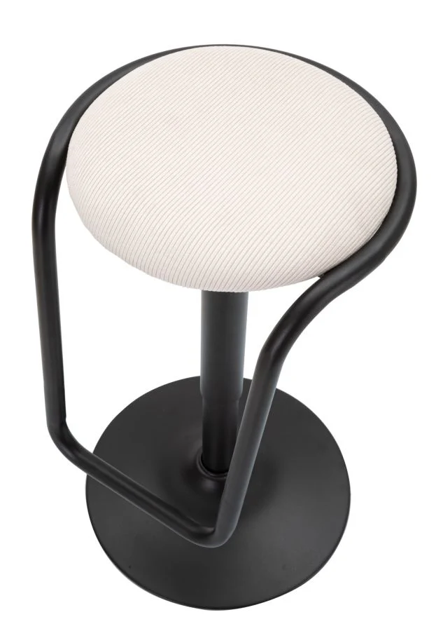 Sgabello bar girevole Destiny bianco ø 41 cm, altezza regolabile 61-83 cm - Image 4