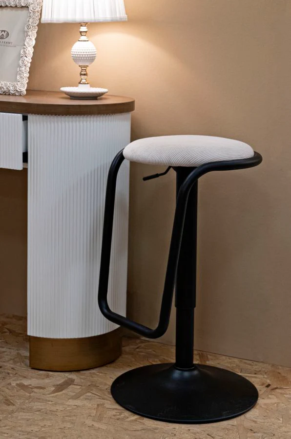 Sgabello bar girevole Destiny bianco ø 41 cm, altezza regolabile 61-83 cm - Image 7