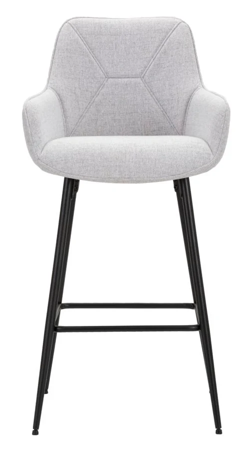 Set di Sgabelli Bar Grigi - 2 Pezzi Moderni 55x55x109 cm - Image 2