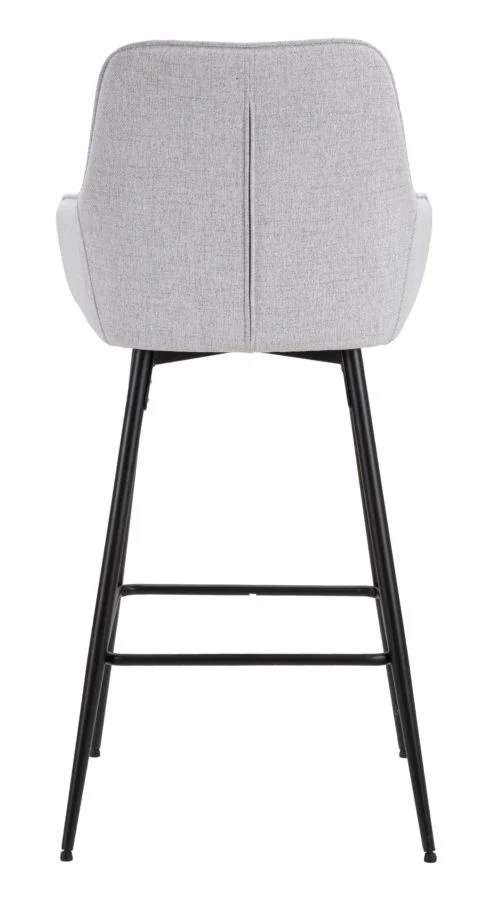 Set di Sgabelli Bar Grigi - 2 Pezzi Moderni 55x55x109 cm - Image 6