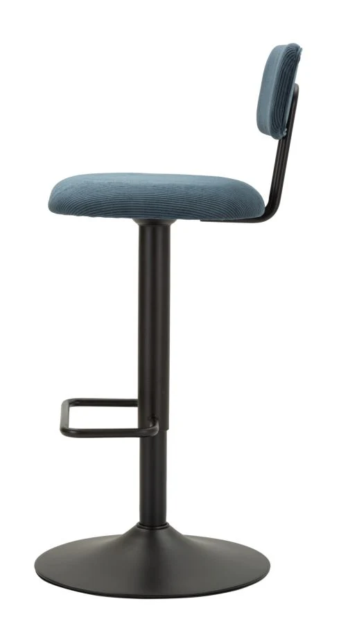 Sgabello Bar Regolabile Navy in Stile Retro cm 41x47,5x85-106,5 (seduta cm 61-83) - Image 3