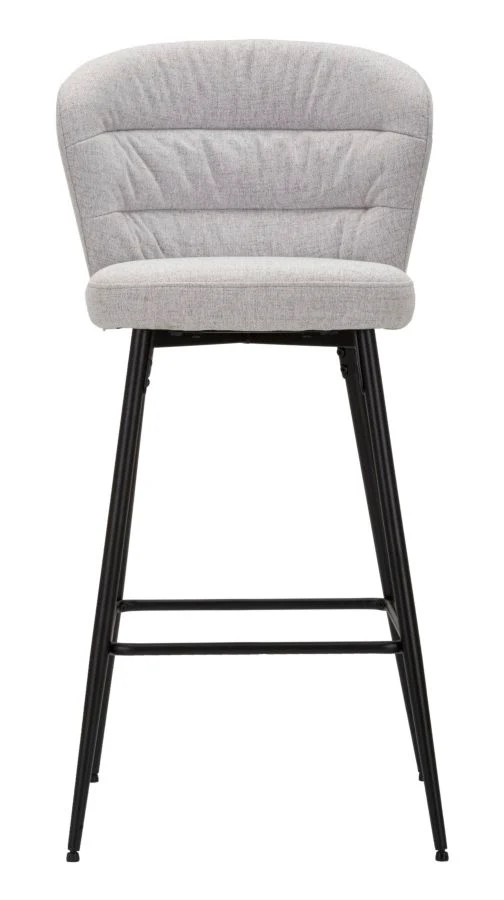 Sgabelli Bar Losanna Grigi - Set da 2 Pz con Design Retrò 52x59x108 cm - Image 2
