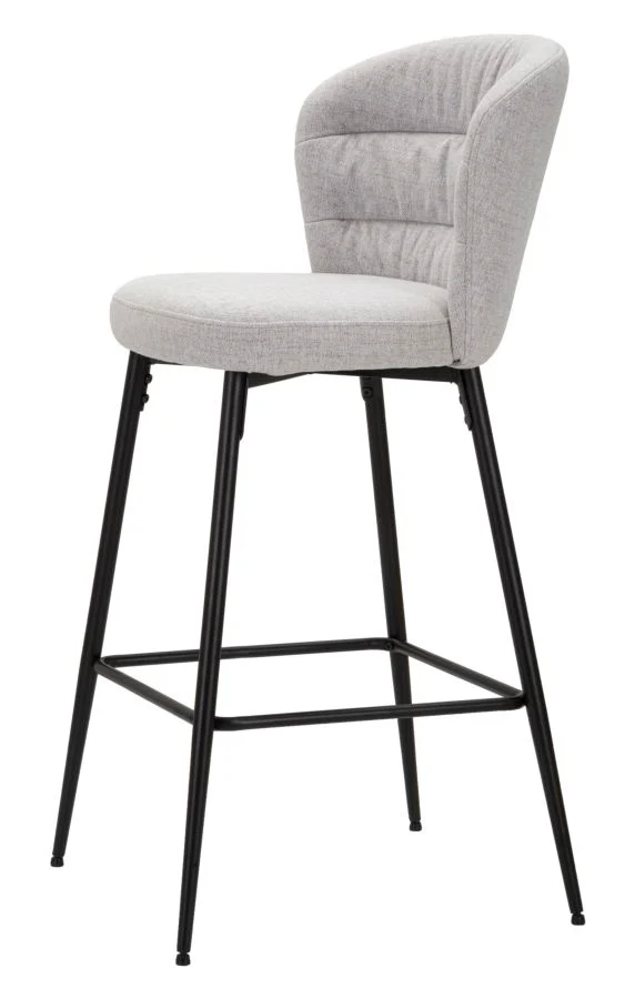 Sgabelli Bar Losanna Grigi - Set da 2 Pz con Design Retrò 52x59x108 cm - Image 3