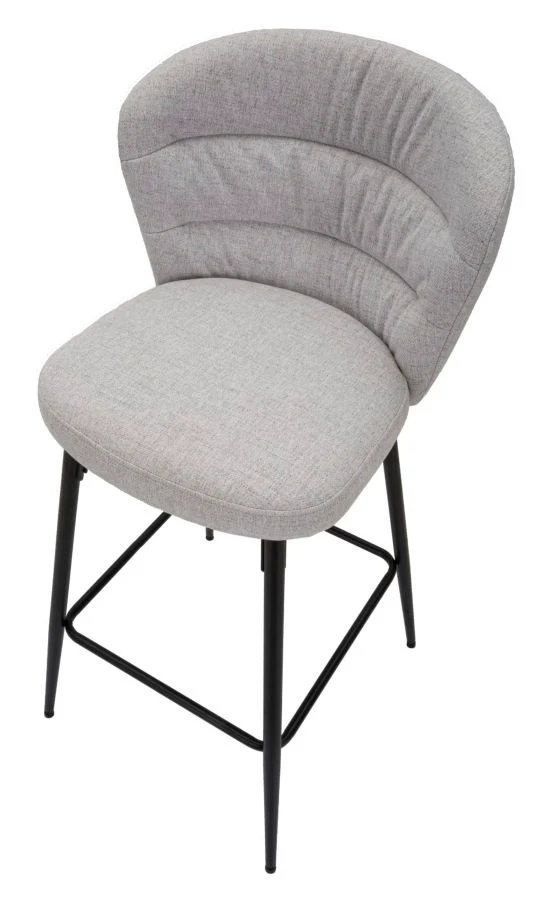 Sgabelli Bar Losanna Grigi - Set da 2 Pz con Design Retrò 52x59x108 cm - Image 4