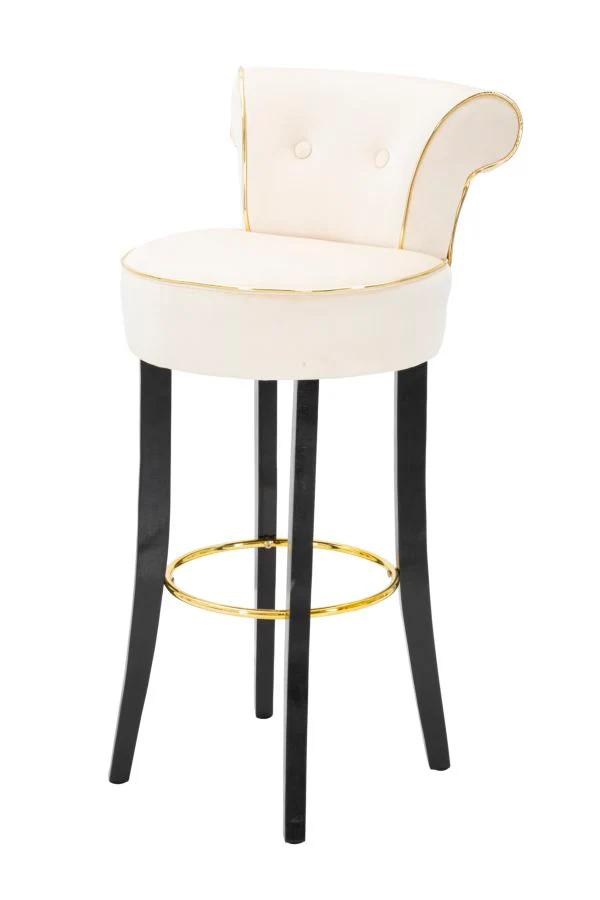 Sgabello Bar Elegante Luxy Crema 46x48x96 cm - Image 3