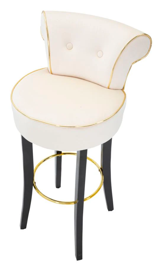 Sgabello Bar Elegante Luxy Crema 46x48x96 cm - Image 4
