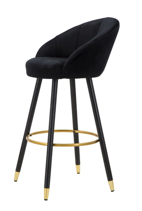 Sgabello Bar Elegante Prague Nero 55x56x104 cm - Image 3