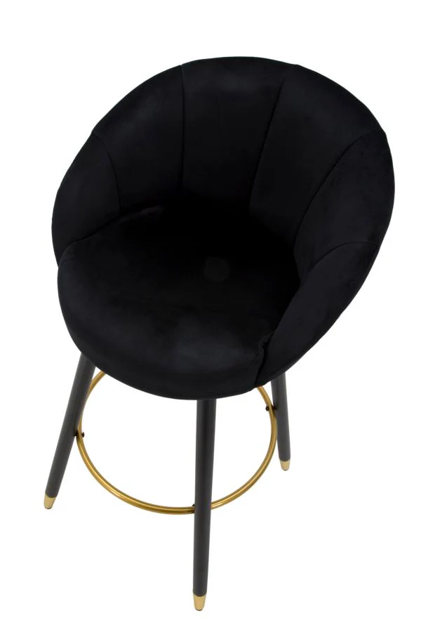 Sgabello Bar Elegante Prague Nero 55x56x104 cm - Image 4