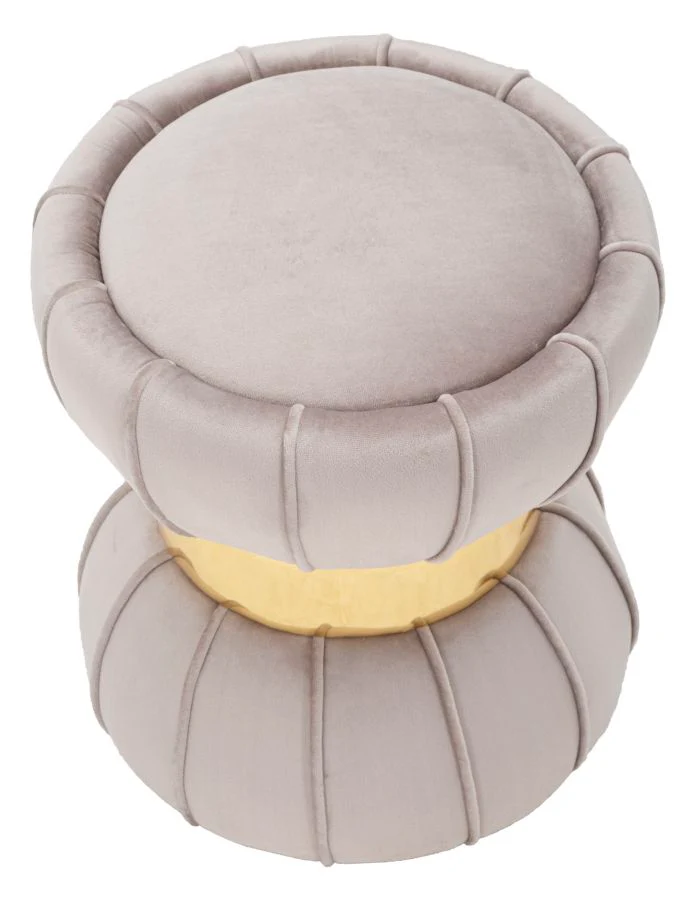 Sgabello Decorativo Flower Grigio Ø 40 cm x 44 cm - Image 2