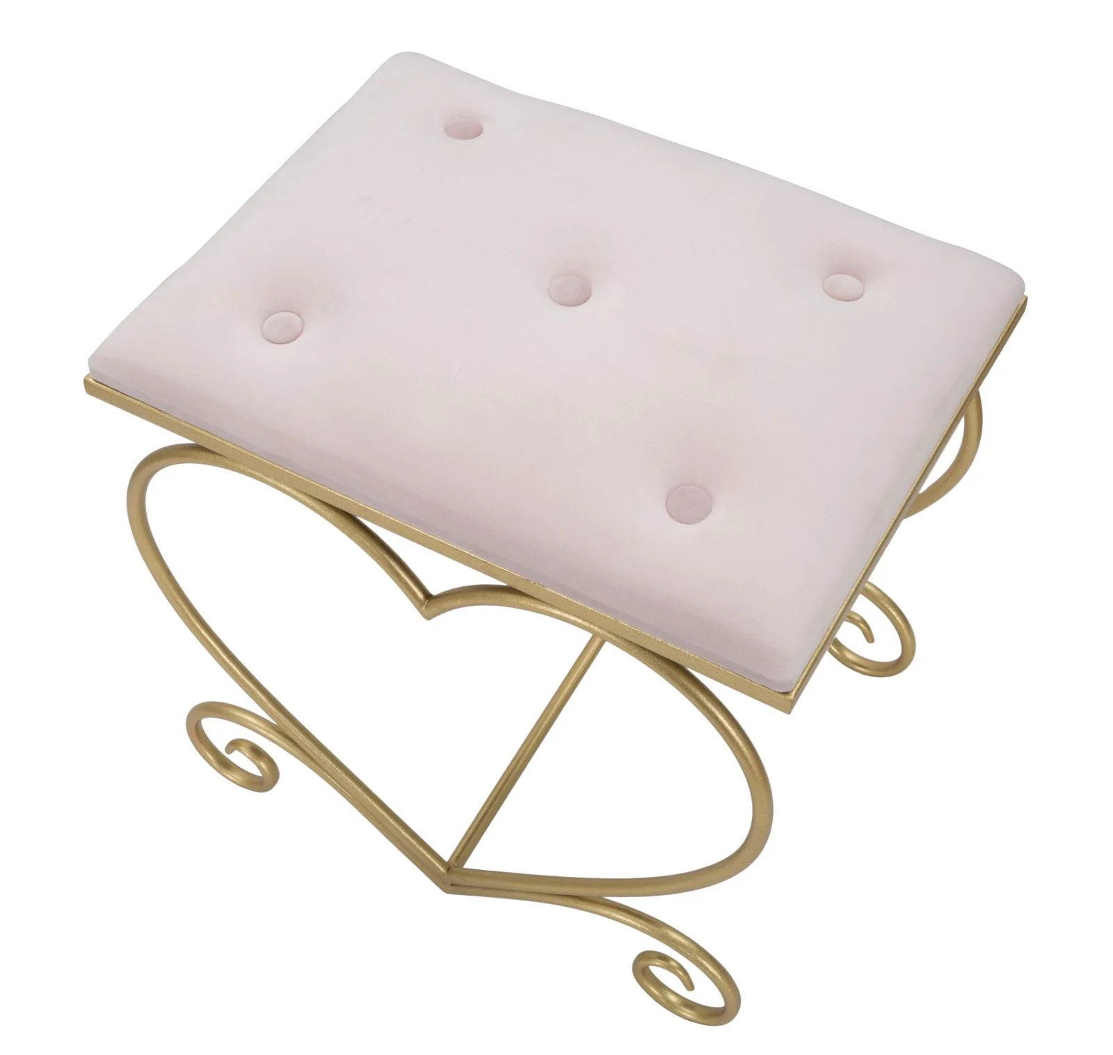 Sgabello a forma di cuore rosa elegante cm 50x37,5x51,5 - Image 4