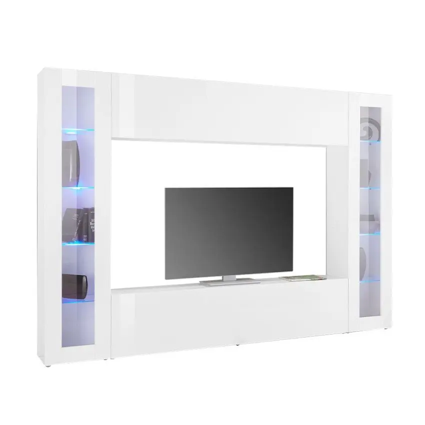 Soggiorno Moderno da 260 cm in Bianco Lucido - MARUSKA - Image 3