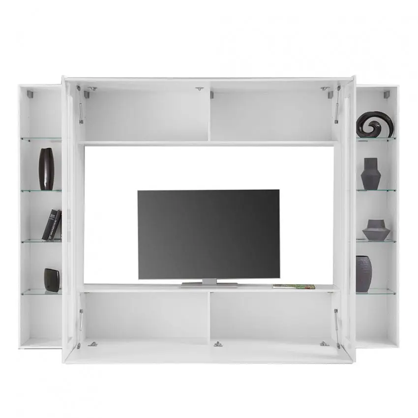 Soggiorno Moderno da 260 cm in Bianco Lucido - MARUSKA - Image 4