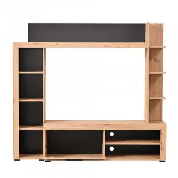 Soggiorno Rubi Rovere Artigiano e Nero - Dimensioni: cm 172,5 x 33 x 157,5 h - Image 4