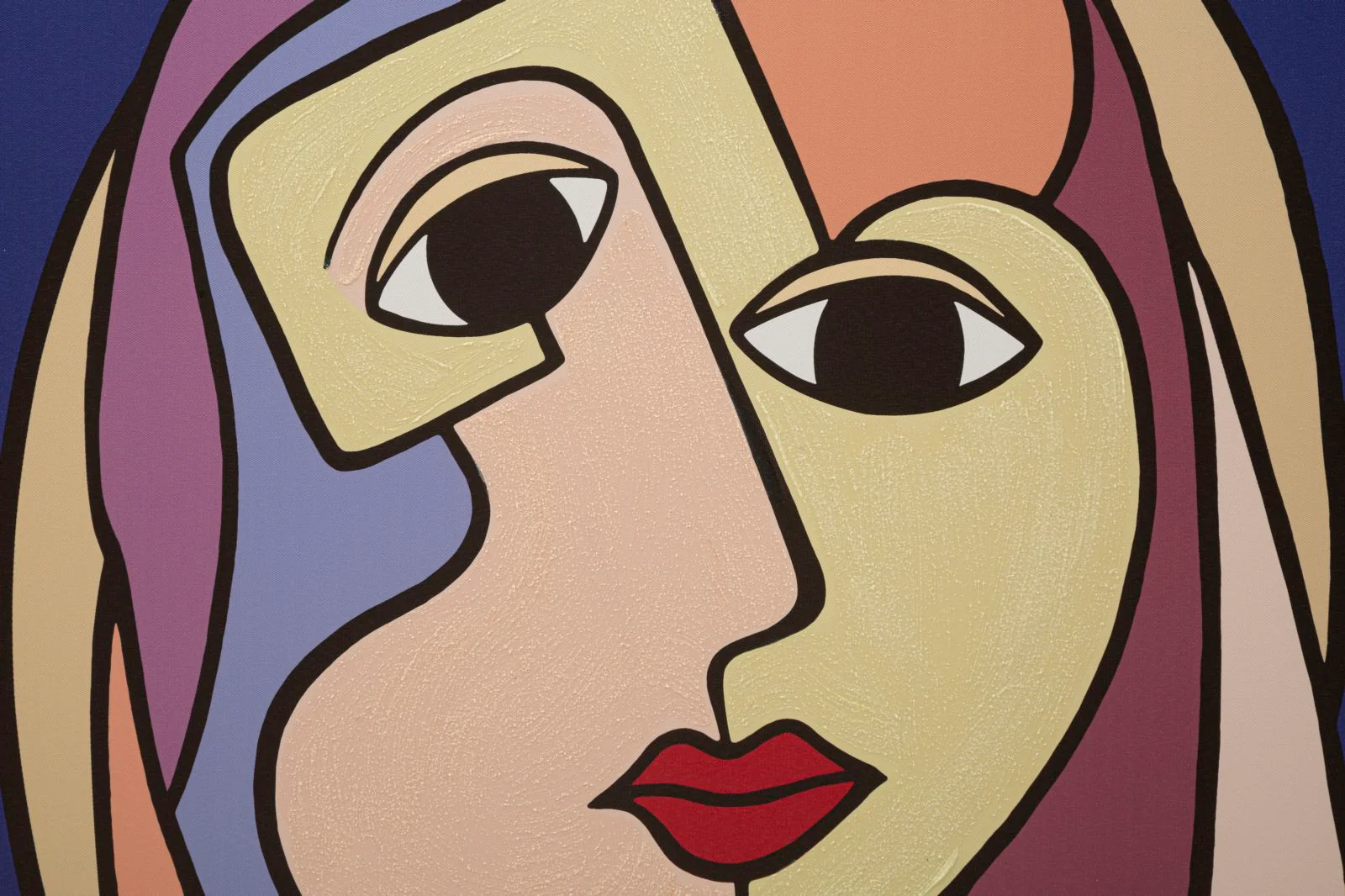 Spampa Dipinta Cubista Double Faccia Grande - 80x3x120 cm - Image 2