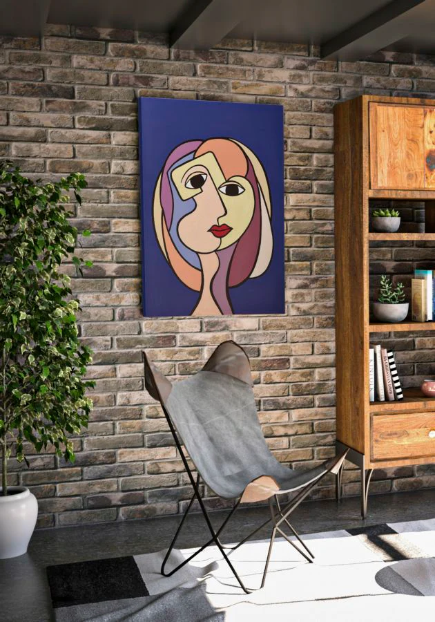 Spampa Dipinta Cubista Double Faccia Grande - 80x3x120 cm - Image 5