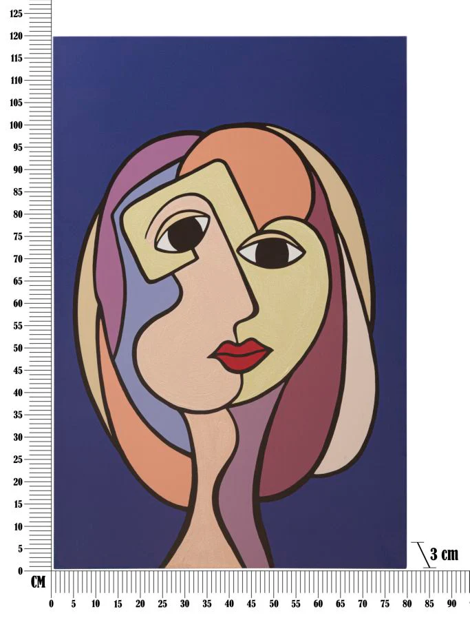 Spampa Dipinta Cubista Double Faccia Grande - 80x3x120 cm - Image 6