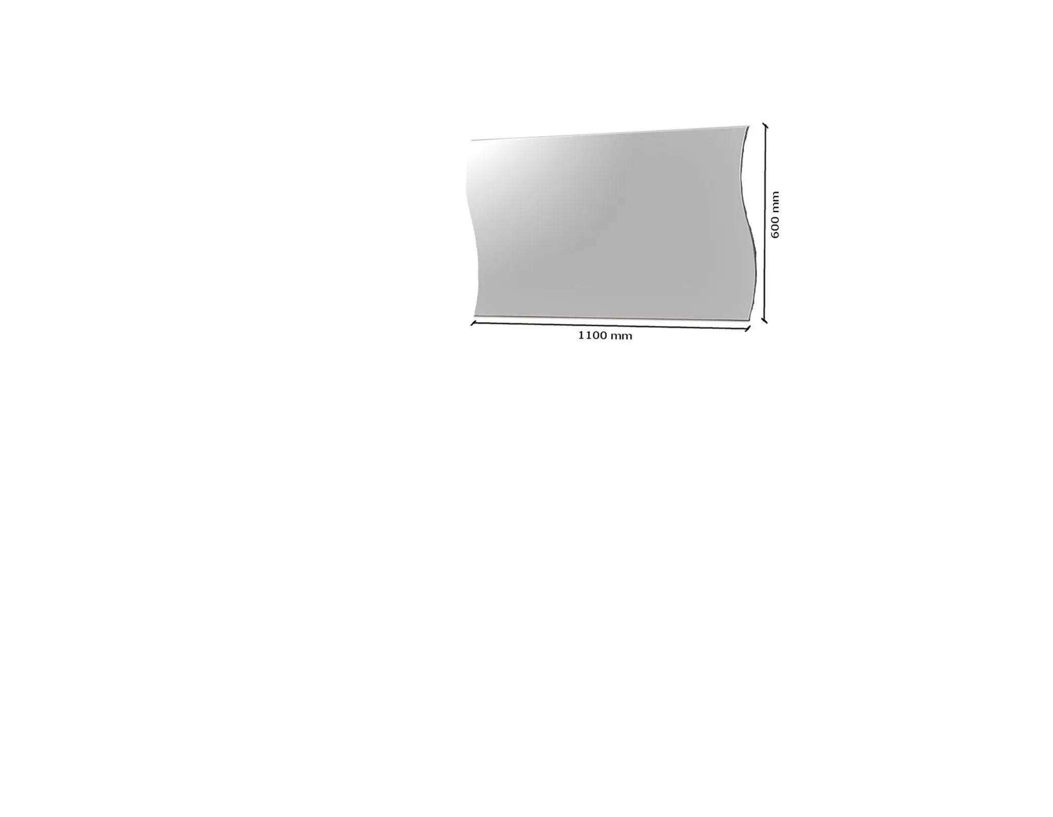 Specchiera ONDA Bianco Lucido 101 cm - Image 2