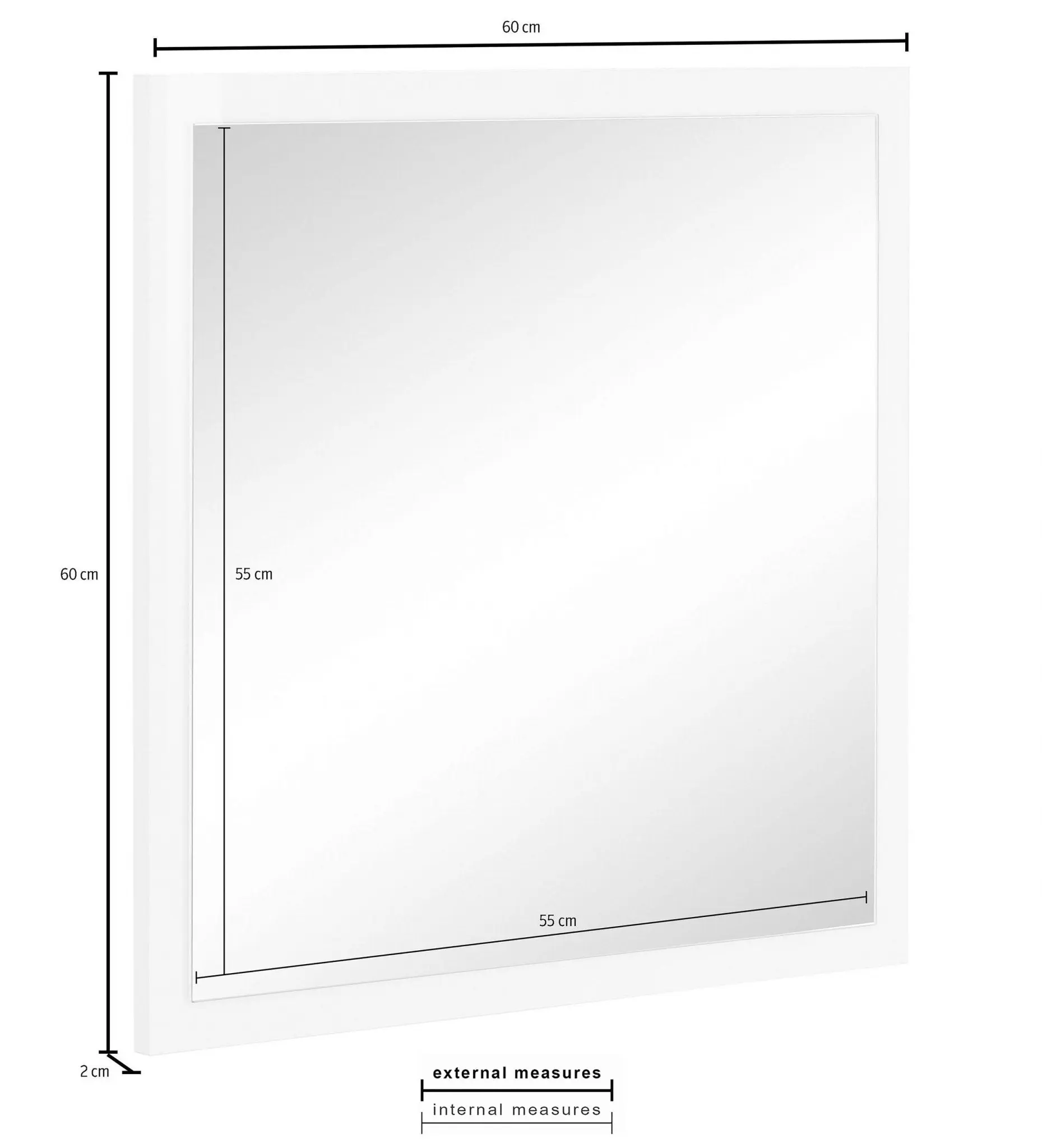 Specchiera ZET moderna in bianco laccato - Image 3