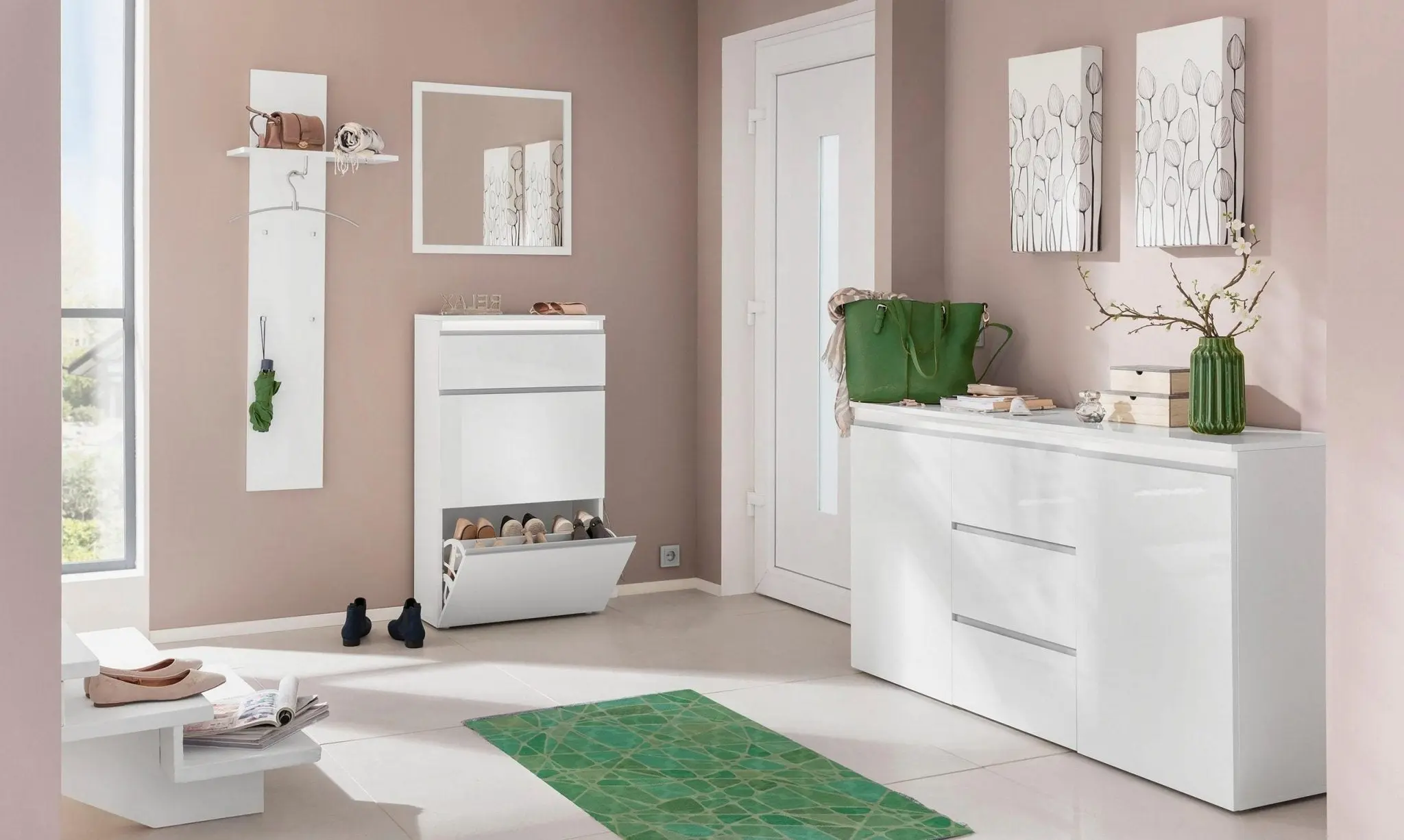 Specchiera ZET moderna in bianco laccato - Image 4