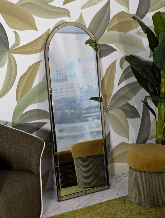 Specchio Da Muro Baku Oro Cm 55X2X150 Elegante Design - Image 7