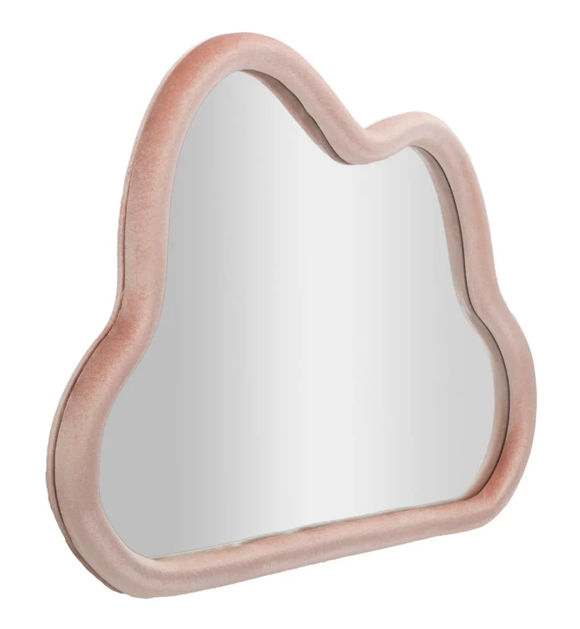 Specchio nuvola in velluto rosa cm 90x4x60 - Image 2