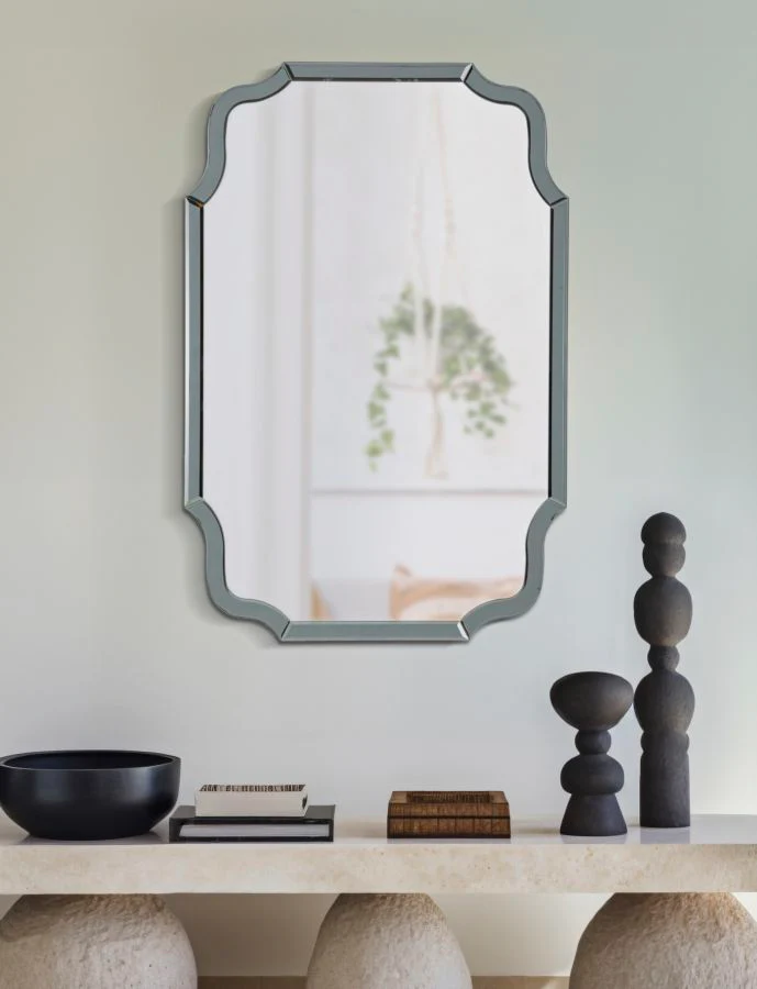 Specchio Da Muro Istanbul Grigio 60X90 Cm Elegante - Image 6