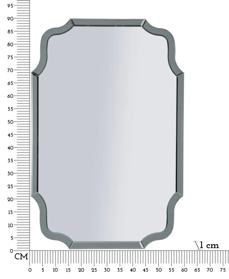 Specchio Da Muro Istanbul Grigio 60X90 Cm Elegante - Image 7