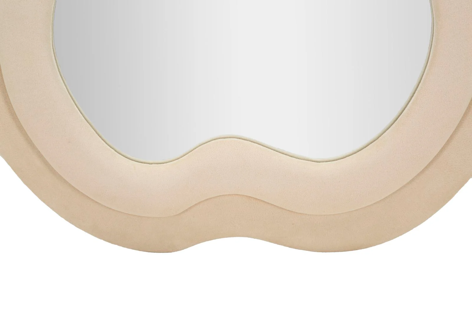 Specchio Murale Elegante Miki in Velluto Crema 60x4x160 cm - Image 4