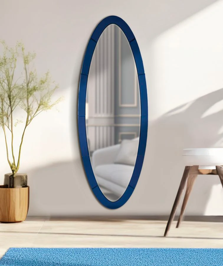 Specchio Da Muro Oslo Blu Cm 55X2X150 Elegante E Funzionale - Image 6