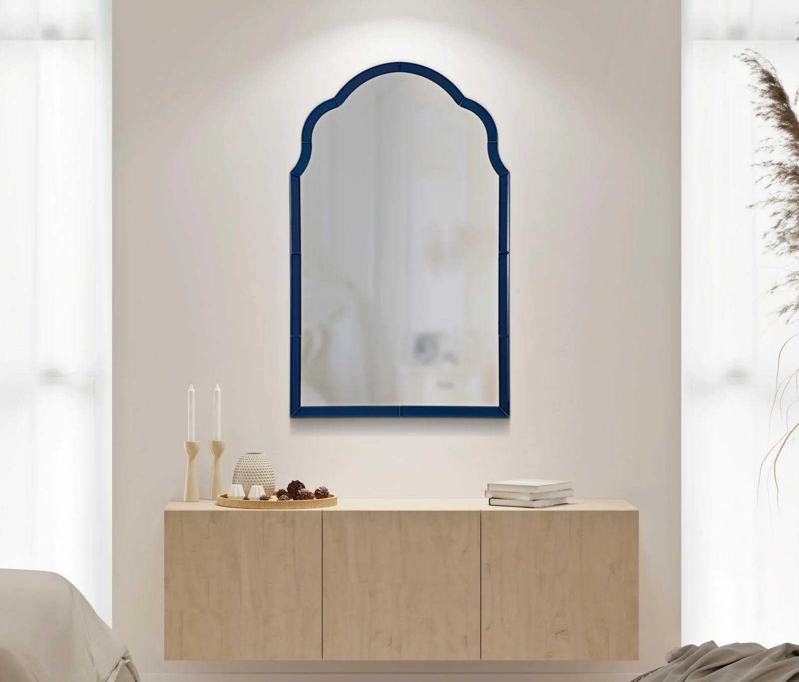Specchio Da Muro Tangersi Blu Cm 62X1X100 Elegante - Image 7