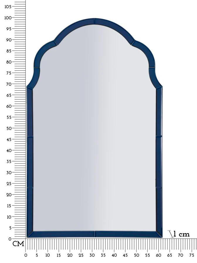 Specchio Da Muro Tangersi Blu Cm 62X1X100 Elegante - Image 8