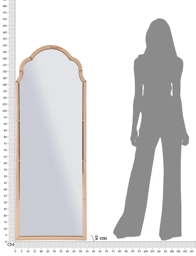 Specchio Da Muro Tangeri Rosa Cm 55X2X150 Elegante - Image 8