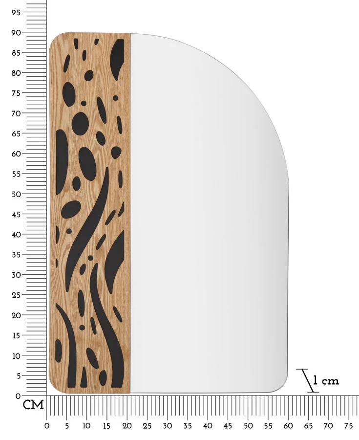 Specchio da parete elegante Terry cm 60x1x90 - Image 3