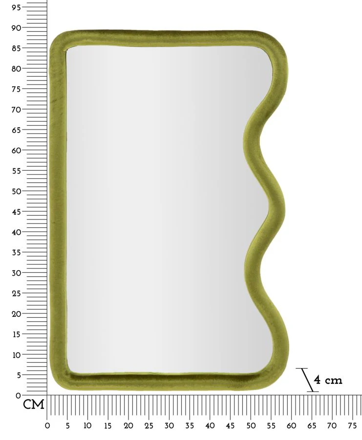 Specchio da Muro in Velluto Verde Design Elegante 60x4x90 cm - Image 6