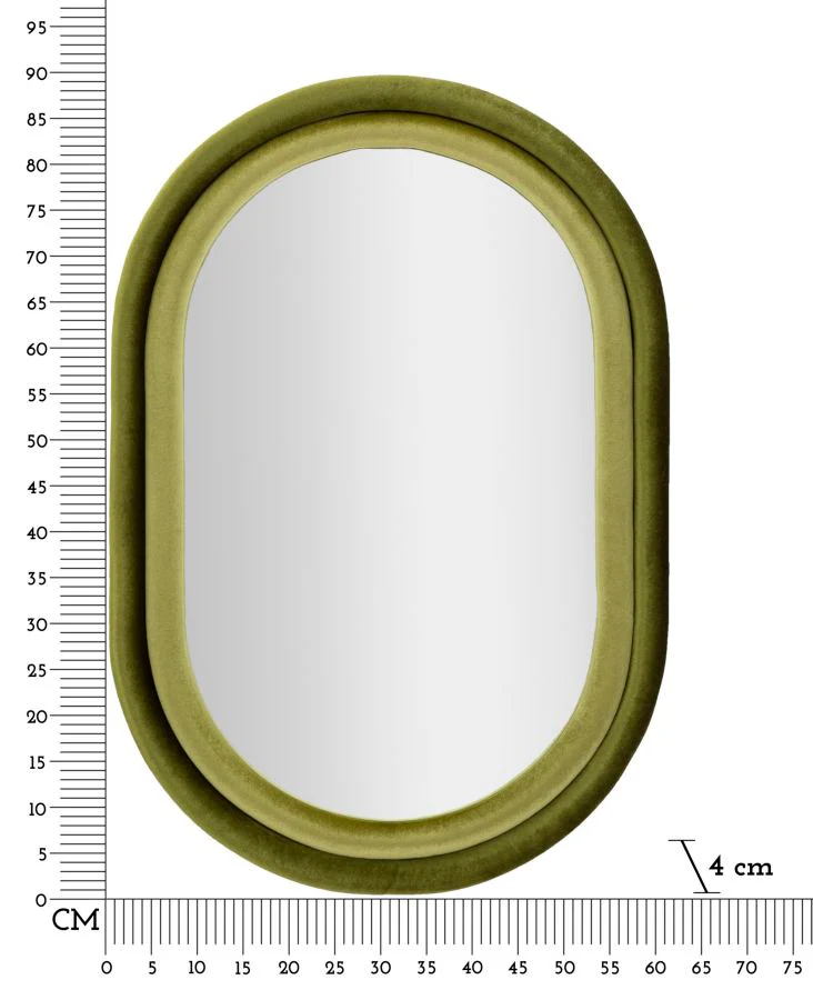 Specchio da Muto Antony in Velluto Verde Elegante 60x4x90 cm - Image 6