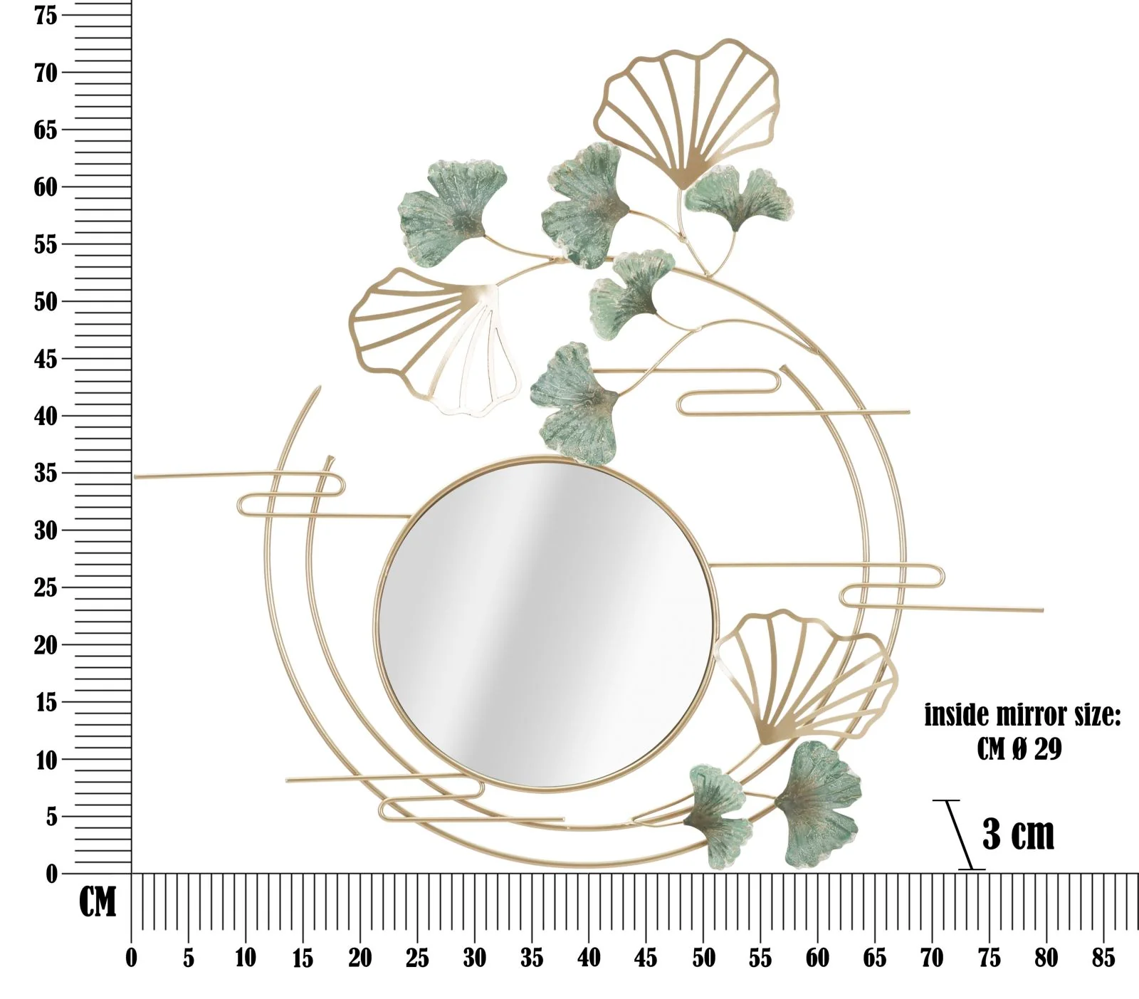 Specchio Greenery Elegante 80x3x73,5 cm - Image 6