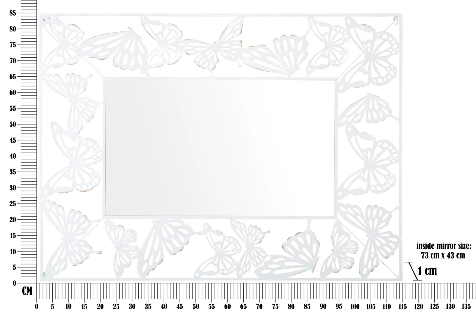 Specchio Farfalla Bianca 85x1x115 cm - Image 3