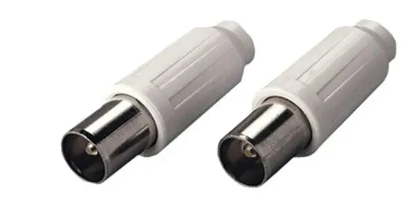Spine coax 75 ohm scherm.(bl.2pz)