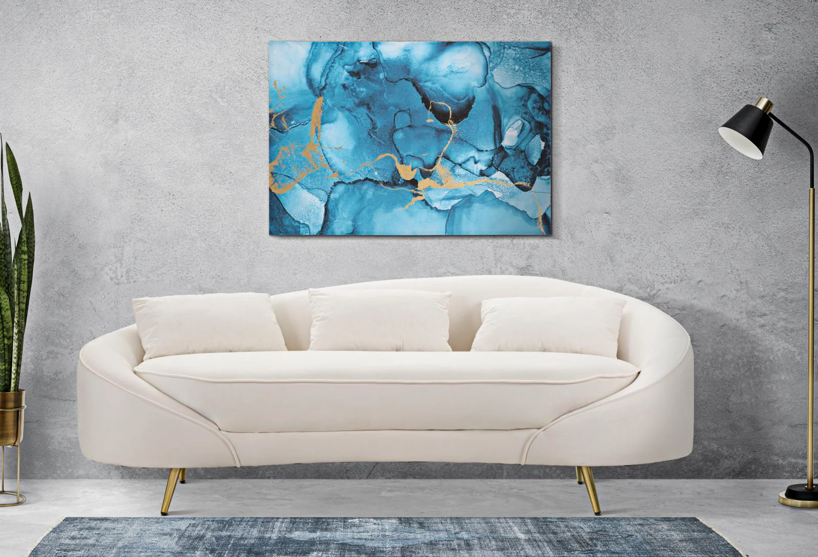 Stampa Artistica Blu Rey 80x3x120 cm - Image 5