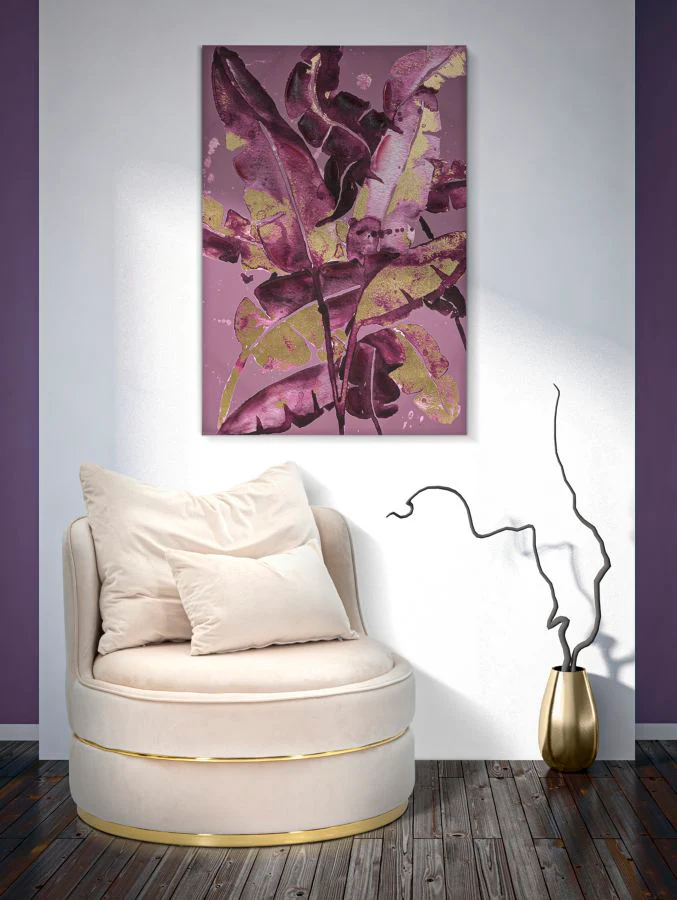 Stampa Artistica Foglie Scuri 80x3x120 cm - Image 5