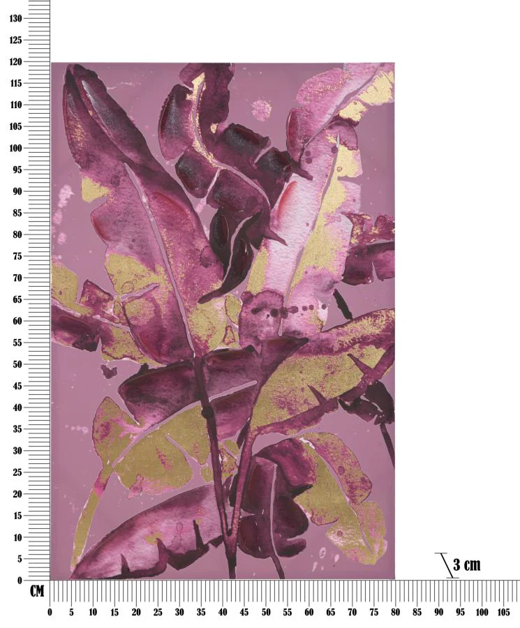 Stampa Artistica Foglie Scuri 80x3x120 cm - Image 6