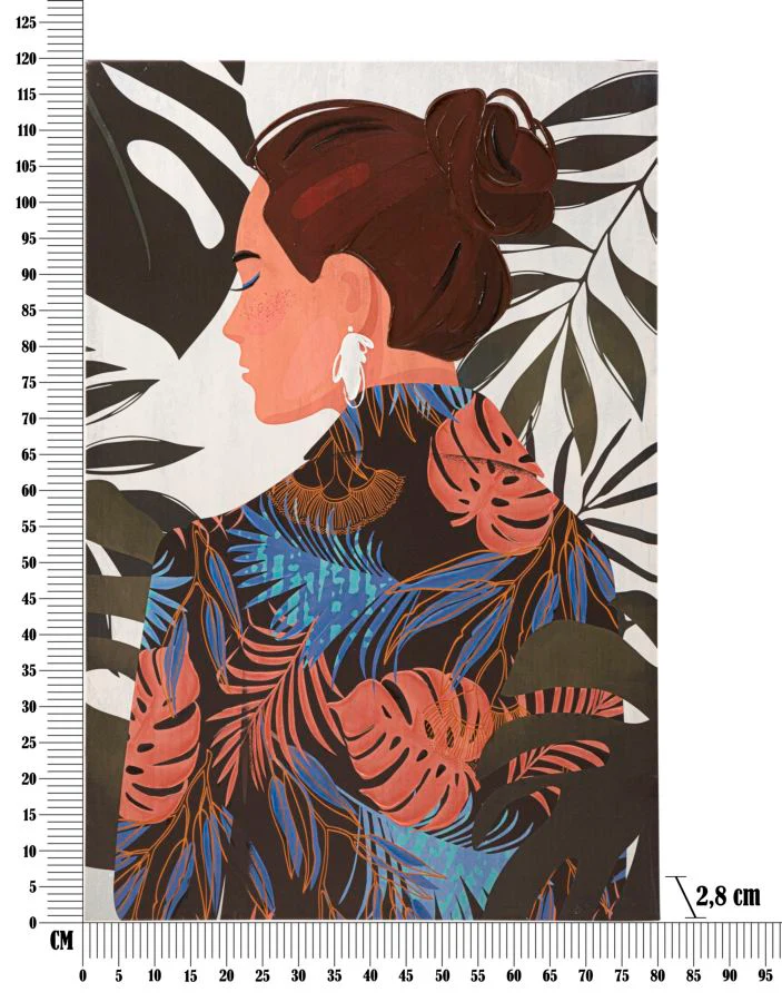 Stampa Arte Femminile nella Giungla - 80x2,8x120 - Image 2