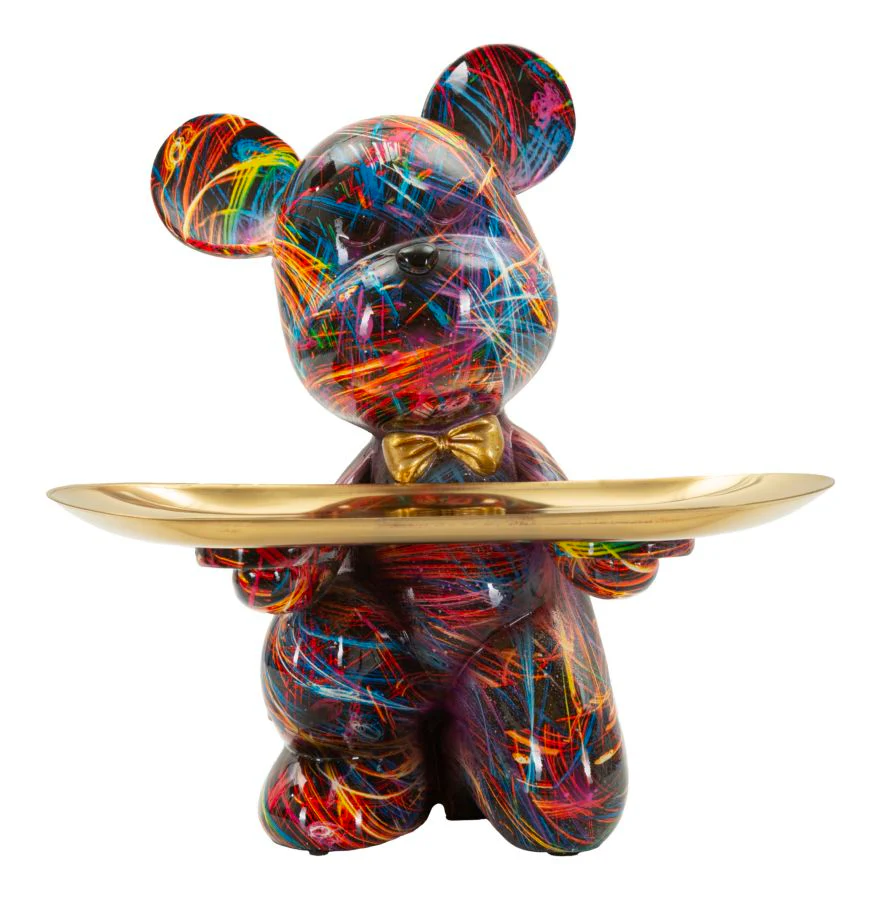 Statua decorativa cane psyco s/tasche cm polyresin 17 x 15 x 22,5