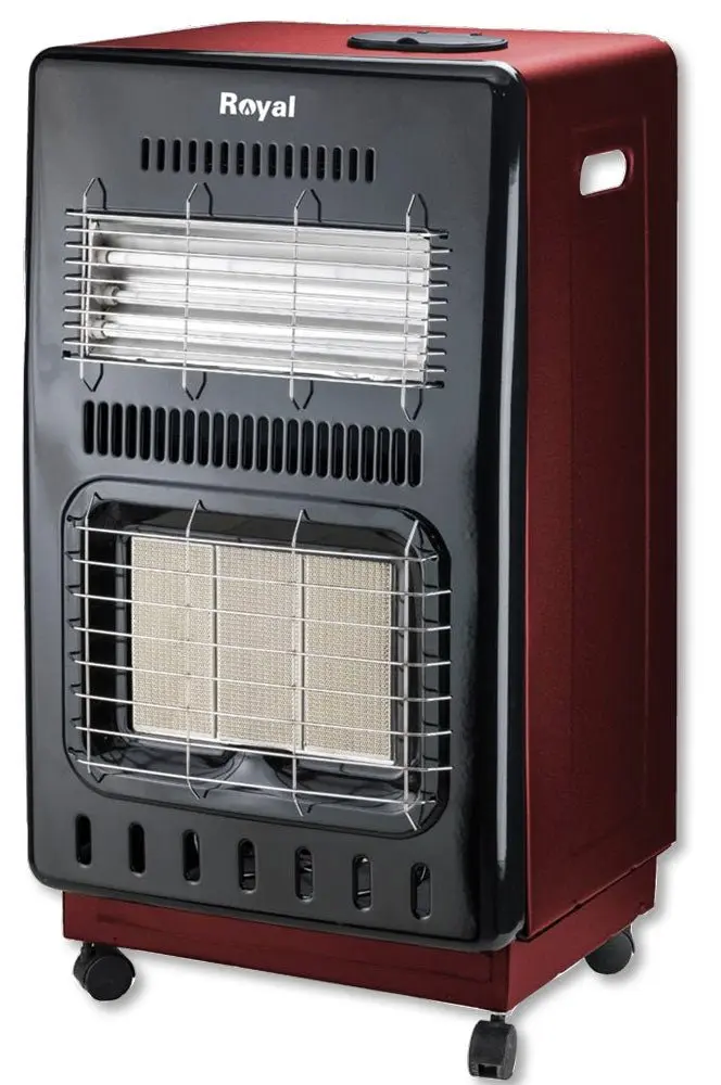 Stufa a gas ed elettrica ventilata bordeaux