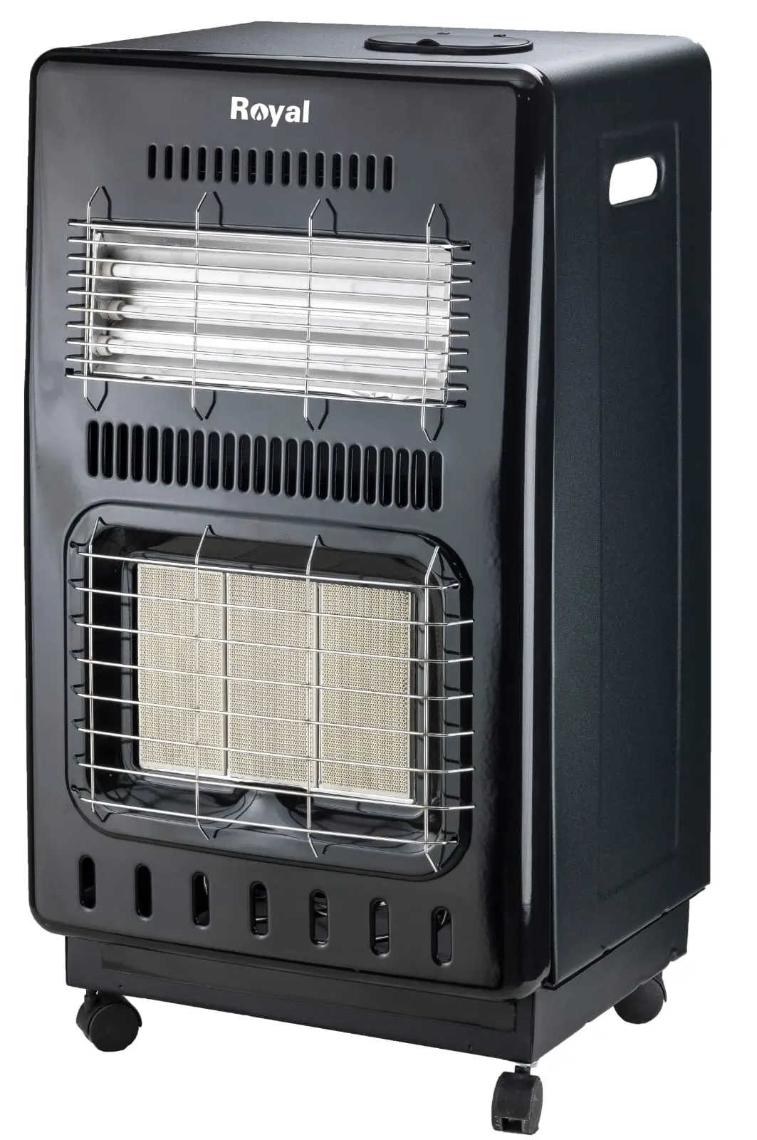 Stufa elettrica ventilata nera